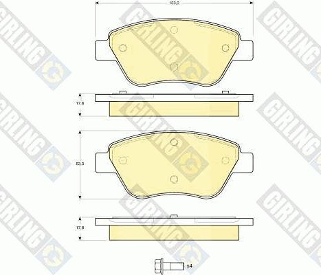 Girling 6115794 - Комплект спирачно феродо, дискови спирачки vvparts.bg