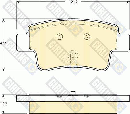 Girling 6116564 - Комплект спирачно феродо, дискови спирачки vvparts.bg