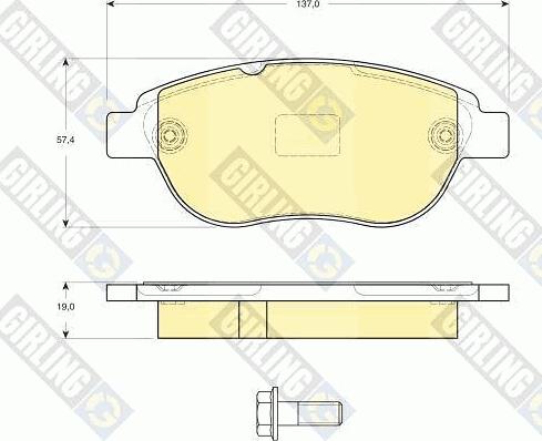 Girling 6116244 - Комплект спирачно феродо, дискови спирачки vvparts.bg