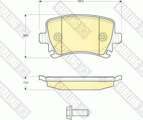 Girling 6116221 - Комплект спирачно феродо, дискови спирачки vvparts.bg