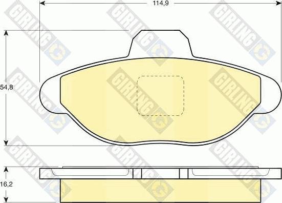 Girling 6110993 - Комплект спирачно феродо, дискови спирачки vvparts.bg