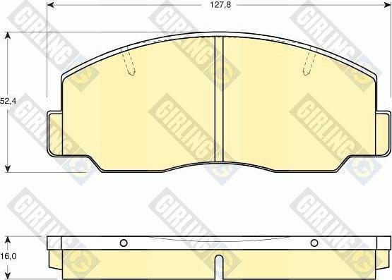 Girling 6110969 - Комплект спирачно феродо, дискови спирачки vvparts.bg