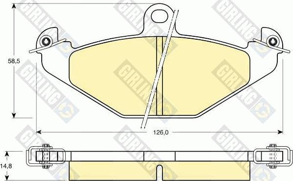 Girling 6110419 - Комплект спирачно феродо, дискови спирачки vvparts.bg