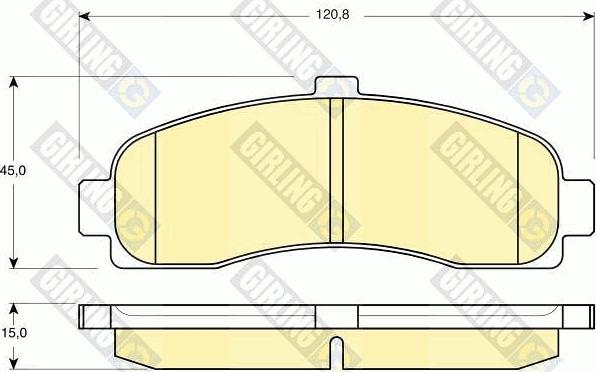 Girling 6110599 - Комплект спирачно феродо, дискови спирачки vvparts.bg