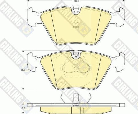 Girling 6110642 - Комплект спирачно феродо, дискови спирачки vvparts.bg