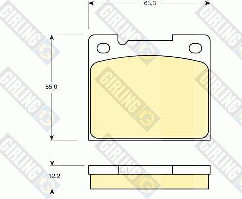 Girling 6110661 - Комплект спирачно феродо, дискови спирачки vvparts.bg