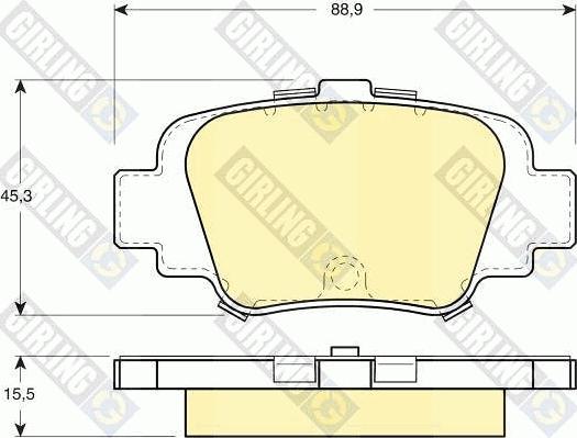 Girling 6110609 - Комплект спирачно феродо, дискови спирачки vvparts.bg