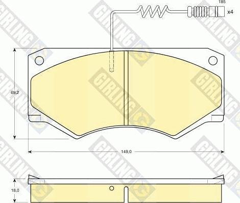 Girling 6110679 - Комплект спирачно феродо, дискови спирачки vvparts.bg