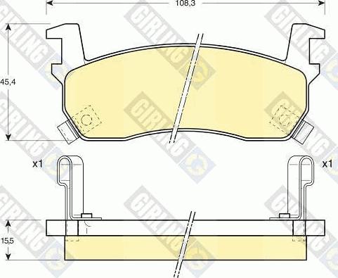 Girling 6110049 - Комплект спирачно феродо, дискови спирачки vvparts.bg