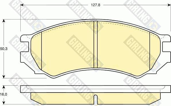 Girling 6110059 - Комплект спирачно феродо, дискови спирачки vvparts.bg