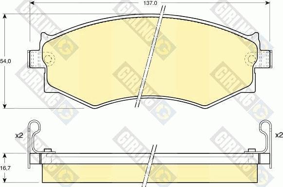 Girling 6110089 - Комплект спирачно феродо, дискови спирачки vvparts.bg