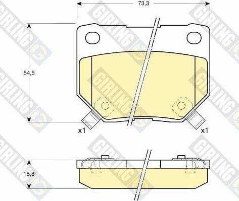 Girling 6110079 - Комплект спирачно феродо, дискови спирачки vvparts.bg