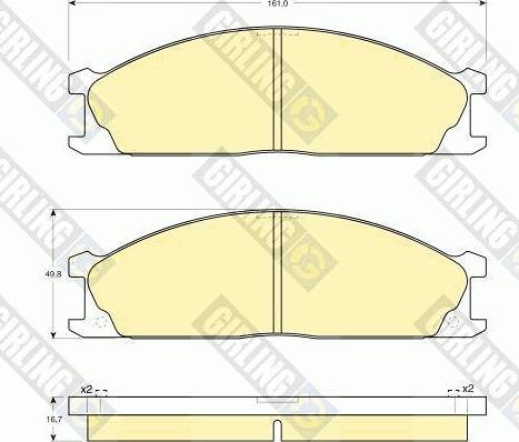 Girling 6110179 - Комплект спирачно феродо, дискови спирачки vvparts.bg