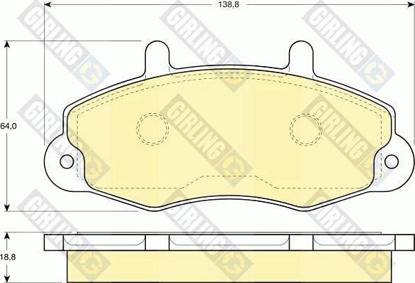 Girling 6110844 - Комплект спирачно феродо, дискови спирачки vvparts.bg