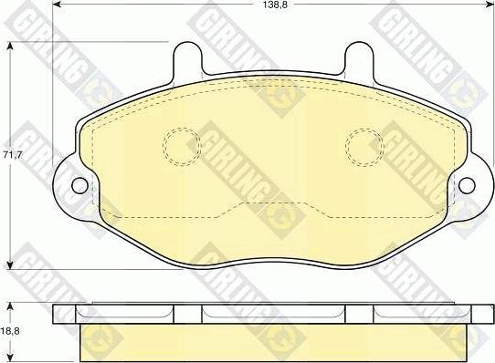 Girling 6110804 - Комплект спирачно феродо, дискови спирачки vvparts.bg