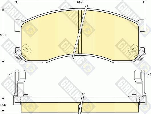 Girling 6110379 - Комплект спирачно феродо, дискови спирачки vvparts.bg