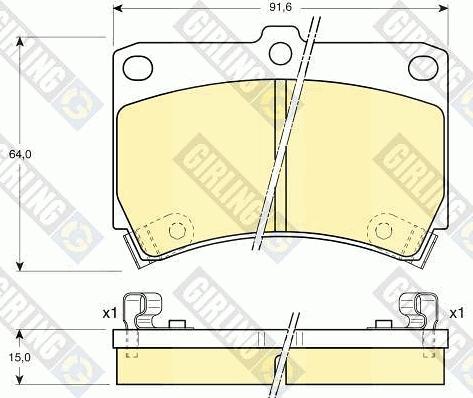 Girling 6110249 - Комплект спирачно феродо, дискови спирачки vvparts.bg