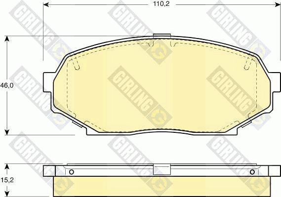 Girling 6110289 - Комплект спирачно феродо, дискови спирачки vvparts.bg