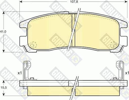 Girling 6110239 - Комплект спирачно феродо, дискови спирачки vvparts.bg