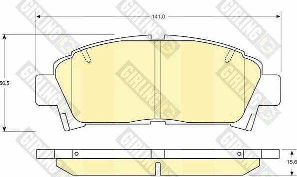 Girling 6111459 - Комплект спирачно феродо, дискови спирачки vvparts.bg