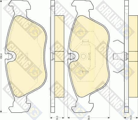 Girling 6111592 - Комплект спирачно феродо, дискови спирачки vvparts.bg