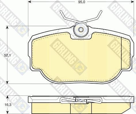 Girling 6111551 - Комплект спирачно феродо, дискови спирачки vvparts.bg