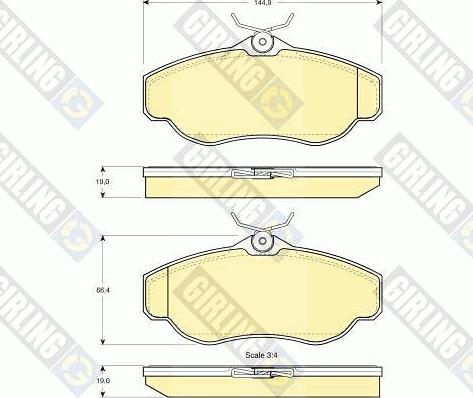 Girling 6111561 - Комплект спирачно феродо, дискови спирачки vvparts.bg