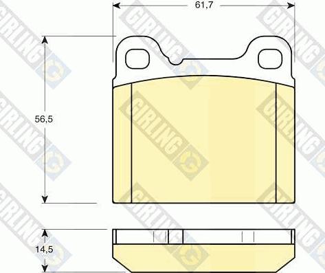 Girling 6111602 - Комплект спирачно феродо, дискови спирачки vvparts.bg