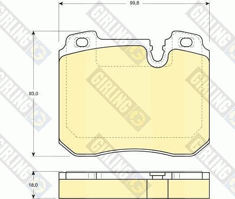 Girling 6111612 - Комплект спирачно феродо, дискови спирачки vvparts.bg