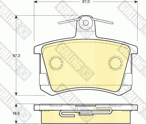 Girling 6111631 - Комплект спирачно феродо, дискови спирачки vvparts.bg