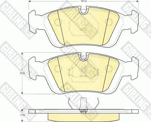 Girling 6111002 - Комплект спирачно феродо, дискови спирачки vvparts.bg