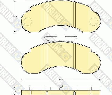 Girling 6111143 - Комплект спирачно феродо, дискови спирачки vvparts.bg