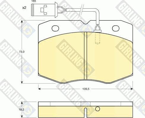 Girling 6111119 - Комплект спирачно феродо, дискови спирачки vvparts.bg