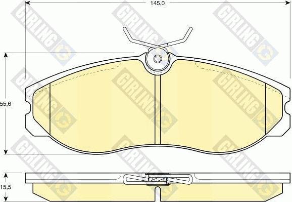 Girling 6111131 - Комплект спирачно феродо, дискови спирачки vvparts.bg