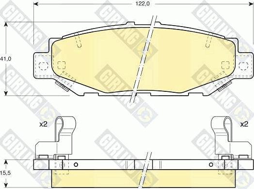 Girling 6111859 - Комплект спирачно феродо, дискови спирачки vvparts.bg