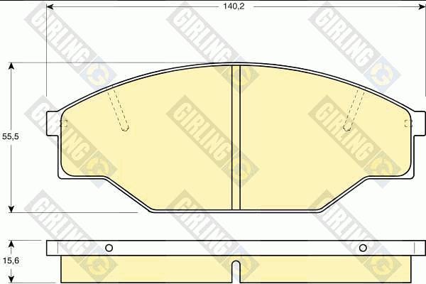 Girling 6111819 - Комплект спирачно феродо, дискови спирачки vvparts.bg