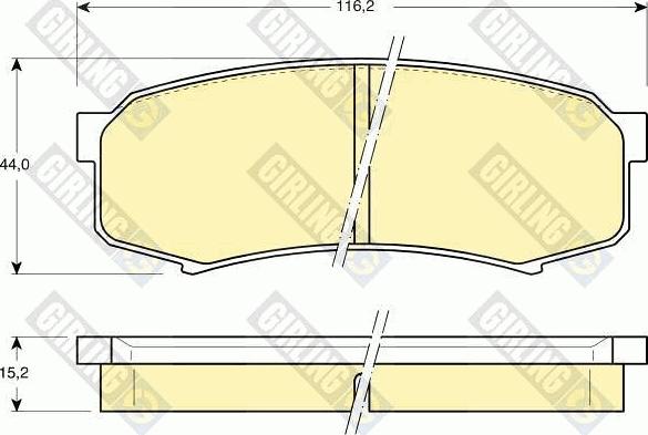 Girling 6111829 - Комплект спирачно феродо, дискови спирачки vvparts.bg