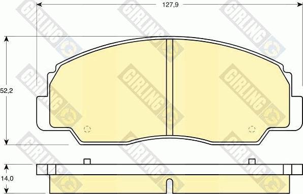 Girling 6111349 - Комплект спирачно феродо, дискови спирачки vvparts.bg