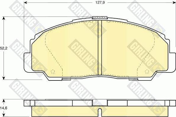 Girling 6111359 - Комплект спирачно феродо, дискови спирачки vvparts.bg