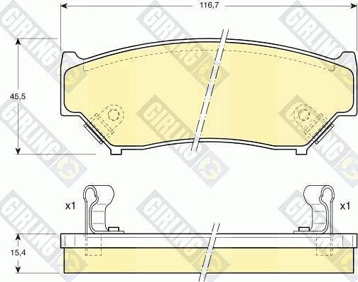 Girling 6111749 - Комплект спирачно феродо, дискови спирачки vvparts.bg