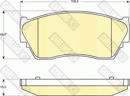 Girling 6111709 - Комплект спирачно феродо, дискови спирачки vvparts.bg