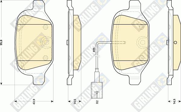 Girling 6118941 - Комплект спирачно феродо, дискови спирачки vvparts.bg