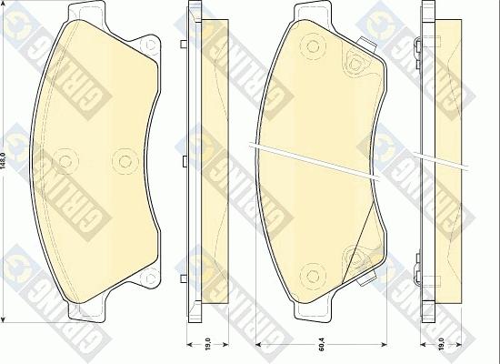 Girling 6118439 - Комплект спирачно феродо, дискови спирачки vvparts.bg