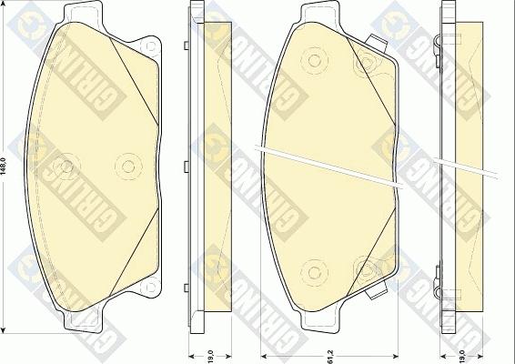 Girling 6118479 - Комплект спирачно феродо, дискови спирачки vvparts.bg