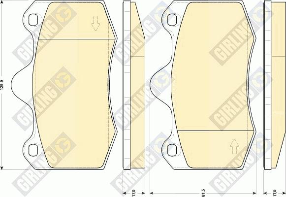 Girling 6118529 - Комплект спирачно феродо, дискови спирачки vvparts.bg