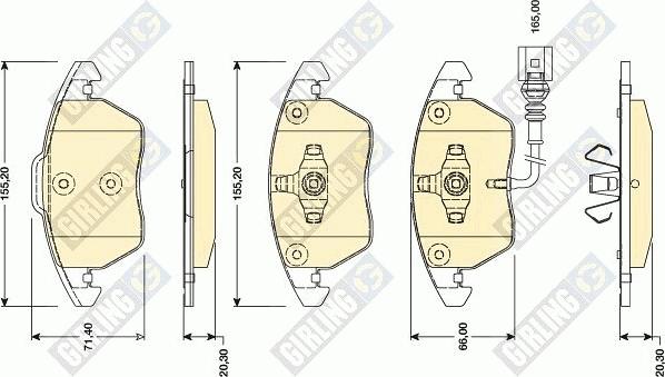 Girling 6118072 - Комплект спирачно феродо, дискови спирачки vvparts.bg