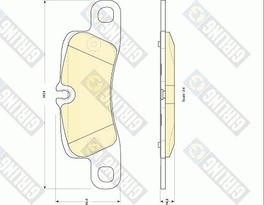 Girling 6118399 - Комплект спирачно феродо, дискови спирачки vvparts.bg