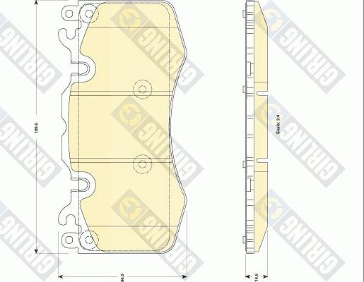 Girling 6118349 - Комплект спирачно феродо, дискови спирачки vvparts.bg