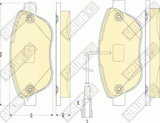 Girling 6118294 - Комплект спирачно феродо, дискови спирачки vvparts.bg