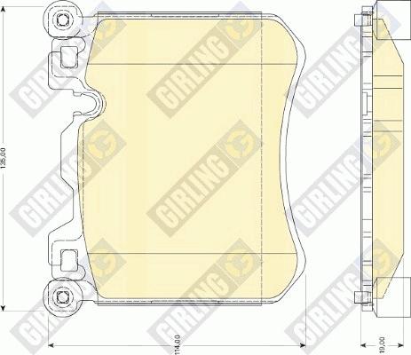 Girling 6118269 - Комплект спирачно феродо, дискови спирачки vvparts.bg